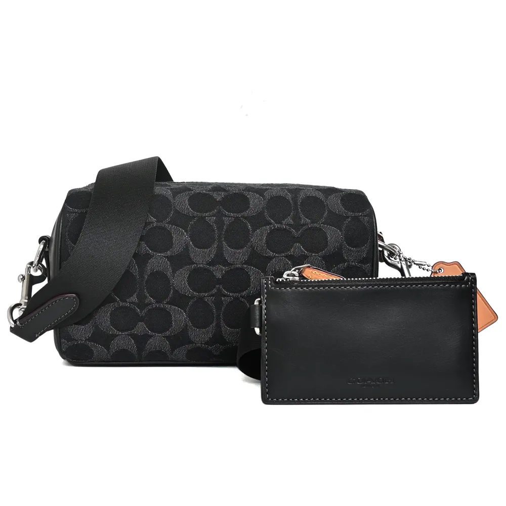 【COACH】立體C LOGO皮革壓紋拉鍊發財零錢長夾(深咖) 歷史價格詳細信息