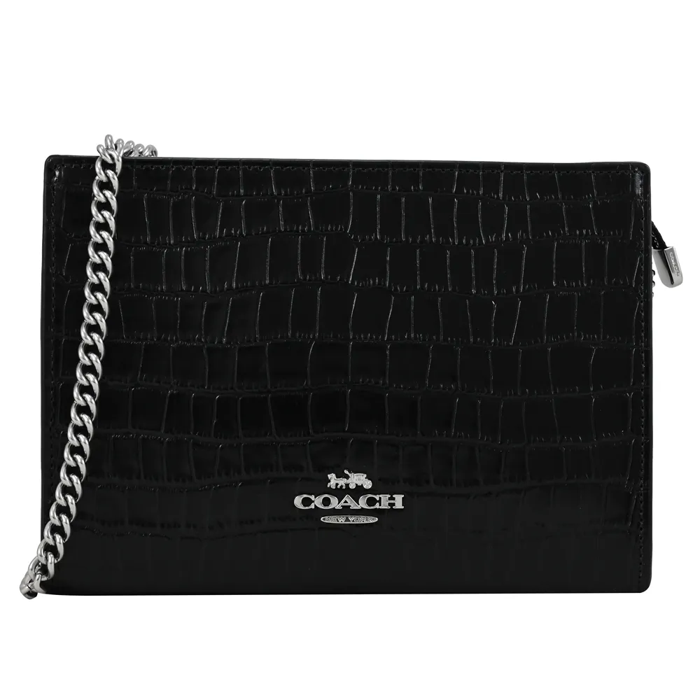 COACH CR273 質感鱷魚紋手提兩用公事包.午夜藍 歷史價格詳細信息