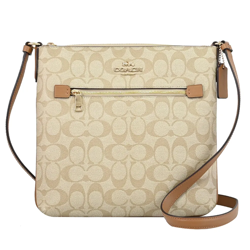 COACH C1556 馬車LOGO防刮斜背包.黑 歷史價格詳細信息