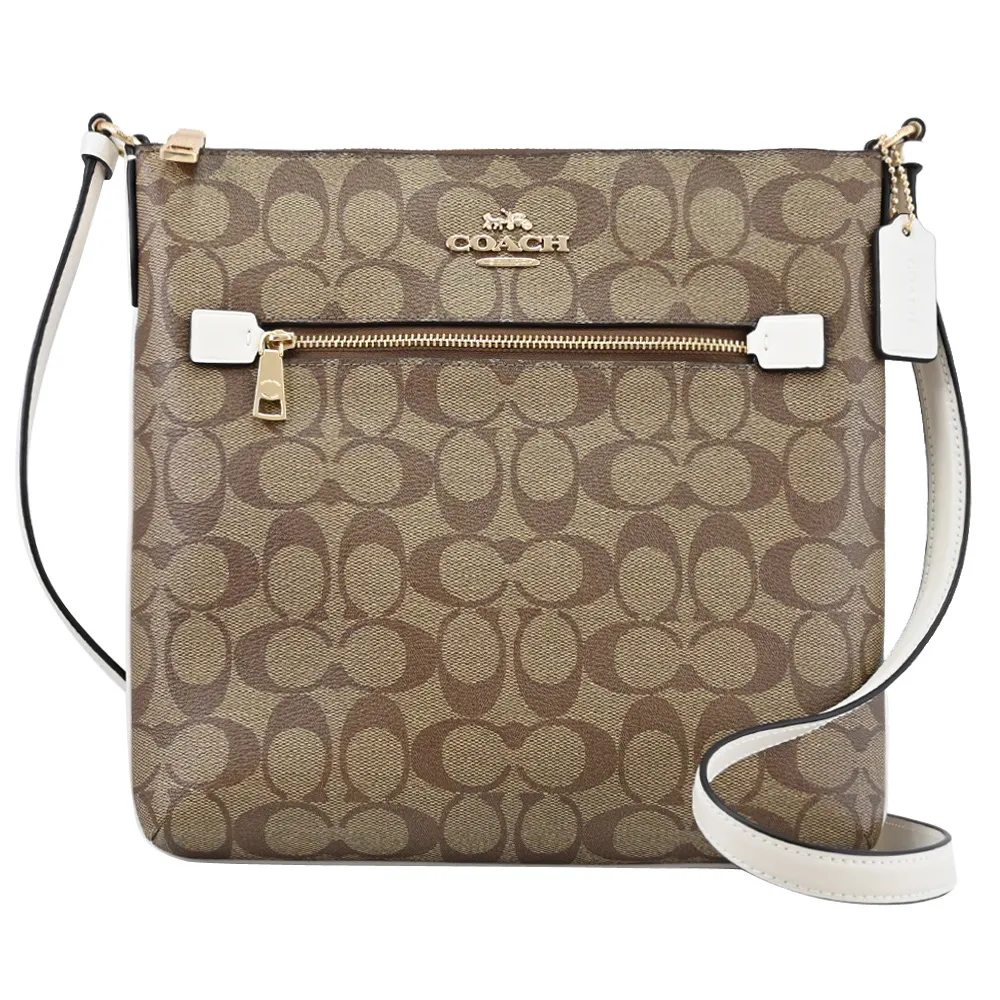 COACH C1556 馬車LOGO防刮斜背包.黑 歷史價格詳細信息