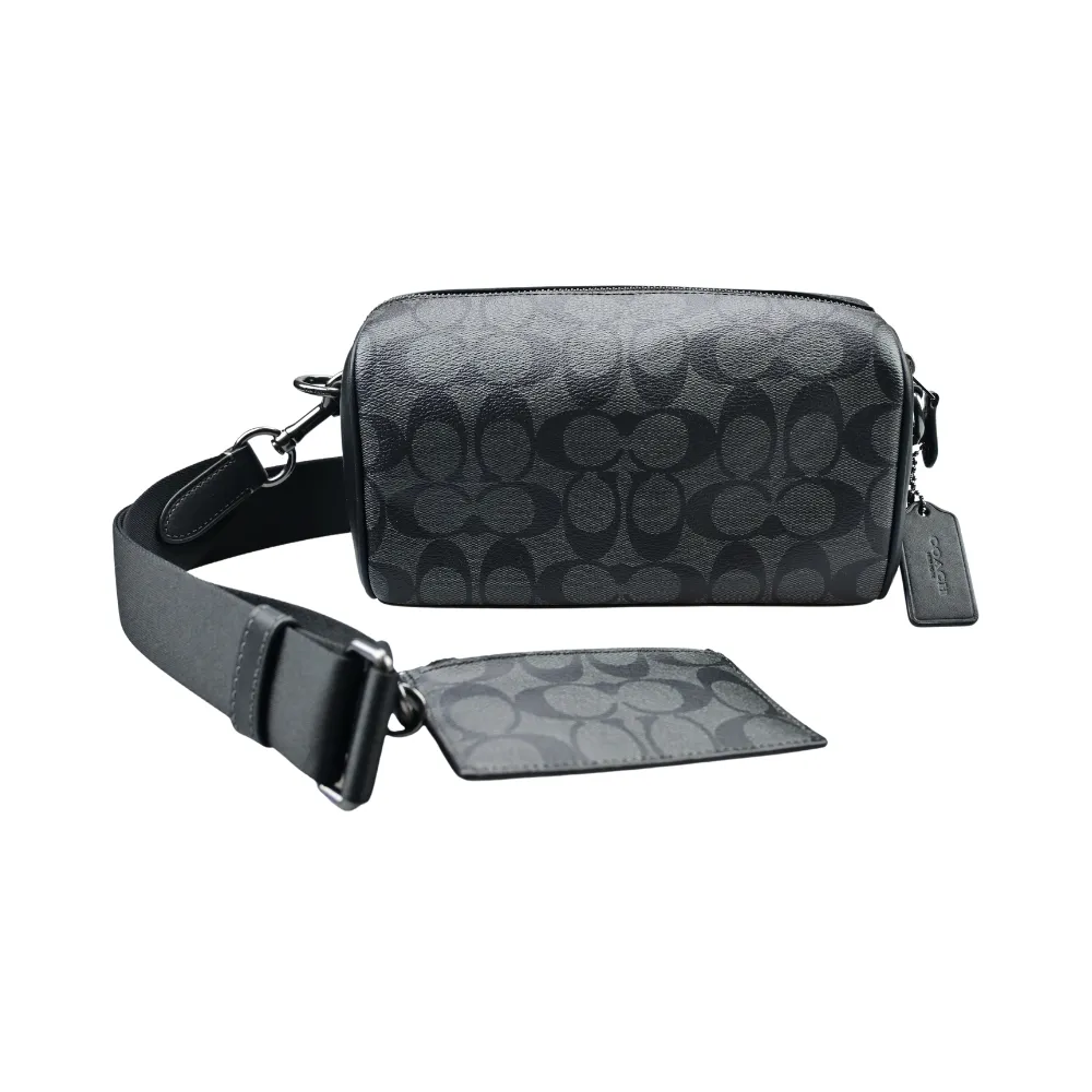 【COACH】立體C LOGO皮革壓紋拉鍊發財零錢長夾(深咖) 歷史價格詳細信息