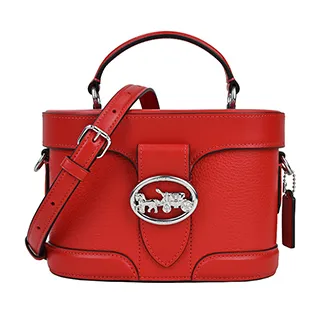 【COACH】牛皮革手提/斜背兩用貝殼包(褐咖/中) 歷史價格詳細信息