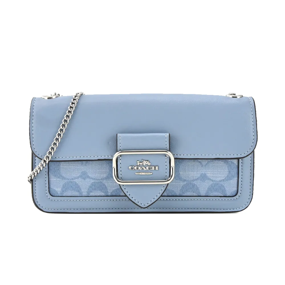 COACH Morgan皮扣造型PVC拼接牛皮短夾(棕紅) 歷史價格詳細信息