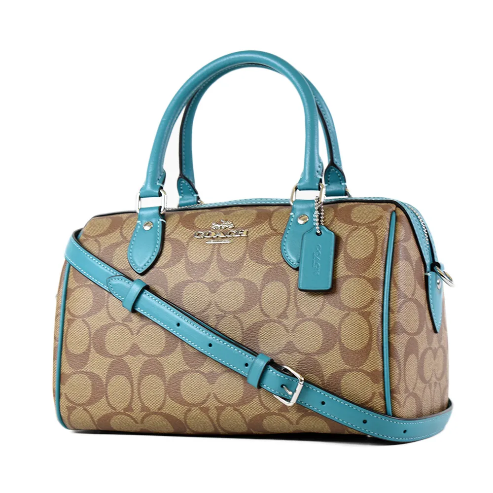 【COACH】防刮皮革字牌手提-斜背方包(嫩綠色/迷你款) 歷史價格詳細信息