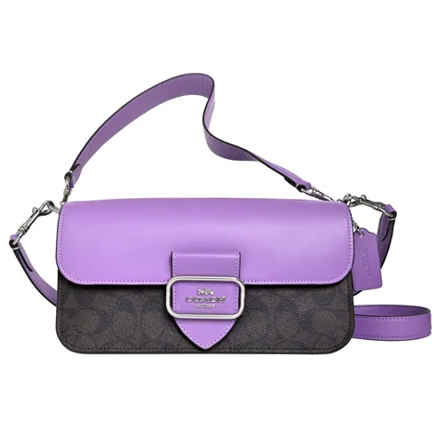 【COACH】Morgan 方形馬車標誌浮雕牛皮馬鞍包(午夜藍) 歷史價格詳細信息