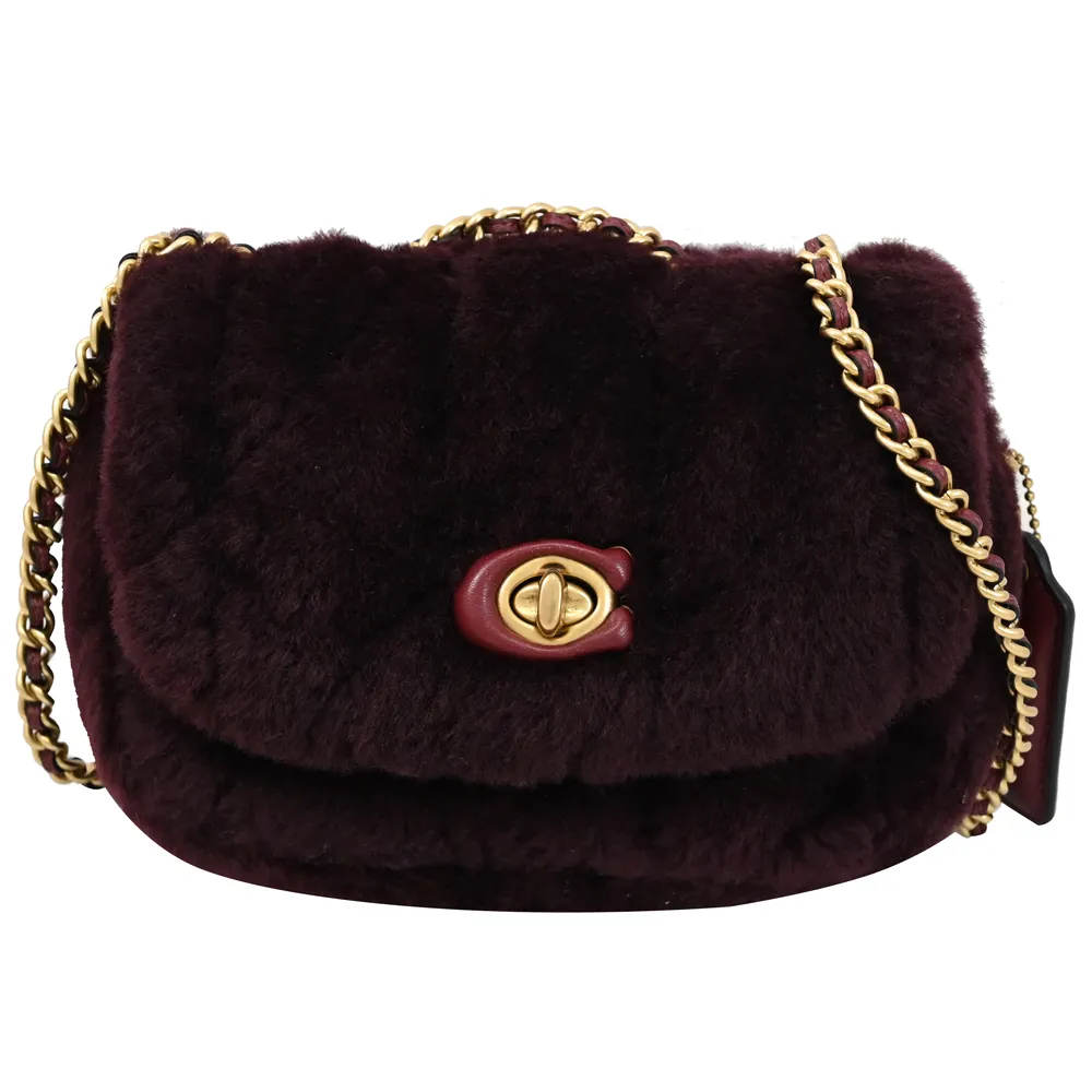 COACH CE729 CASHIN 水晶鉚釘迷你兩用托特包.桃紅 歷史價格詳細信息