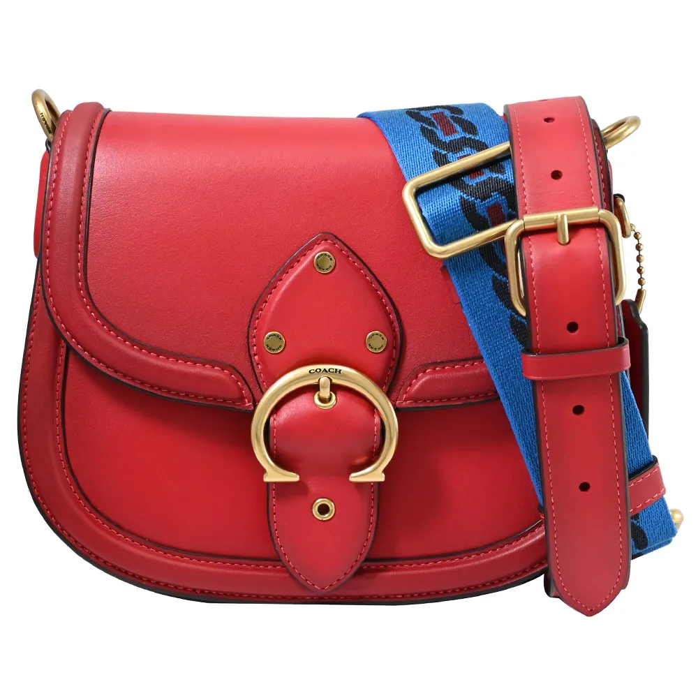 COACH C3738 BEAT 新版C釦雙背帶斜背馬鞍包.紅 價格比較,價格查詢,歷史價格詳細信息