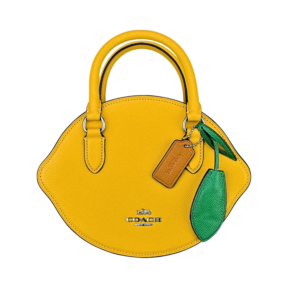 COACH 黃藍黑三色防潑水皮革金屬滑釦單肩背包/胸包 歷史價格詳細信息