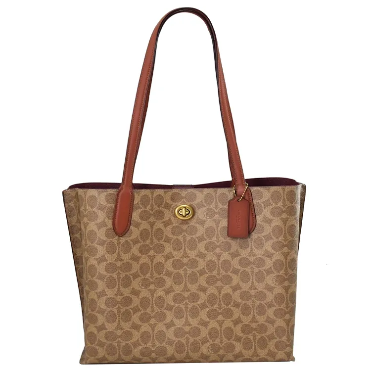 COACH磚橘棕咖字印荔枝紋全皮小款斜背相機包 歷史價格詳細信息