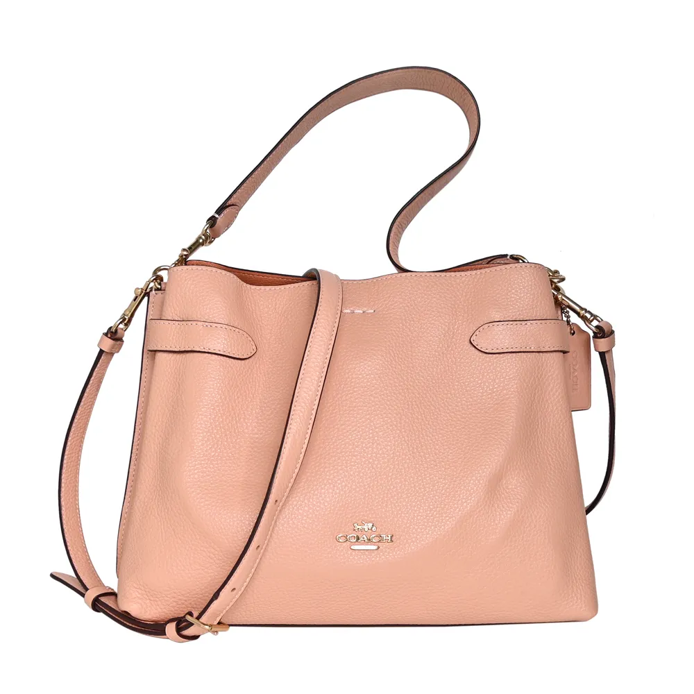 【COACH】HANNA素面牛皮手提兩用小托特包(小款-黑) 歷史價格詳細信息