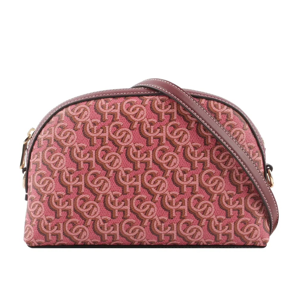 【COACH】Madi Monogram 塗層帆布拼皮革拉鍊貝殼包(胭脂粉) 歷史價格詳細信息