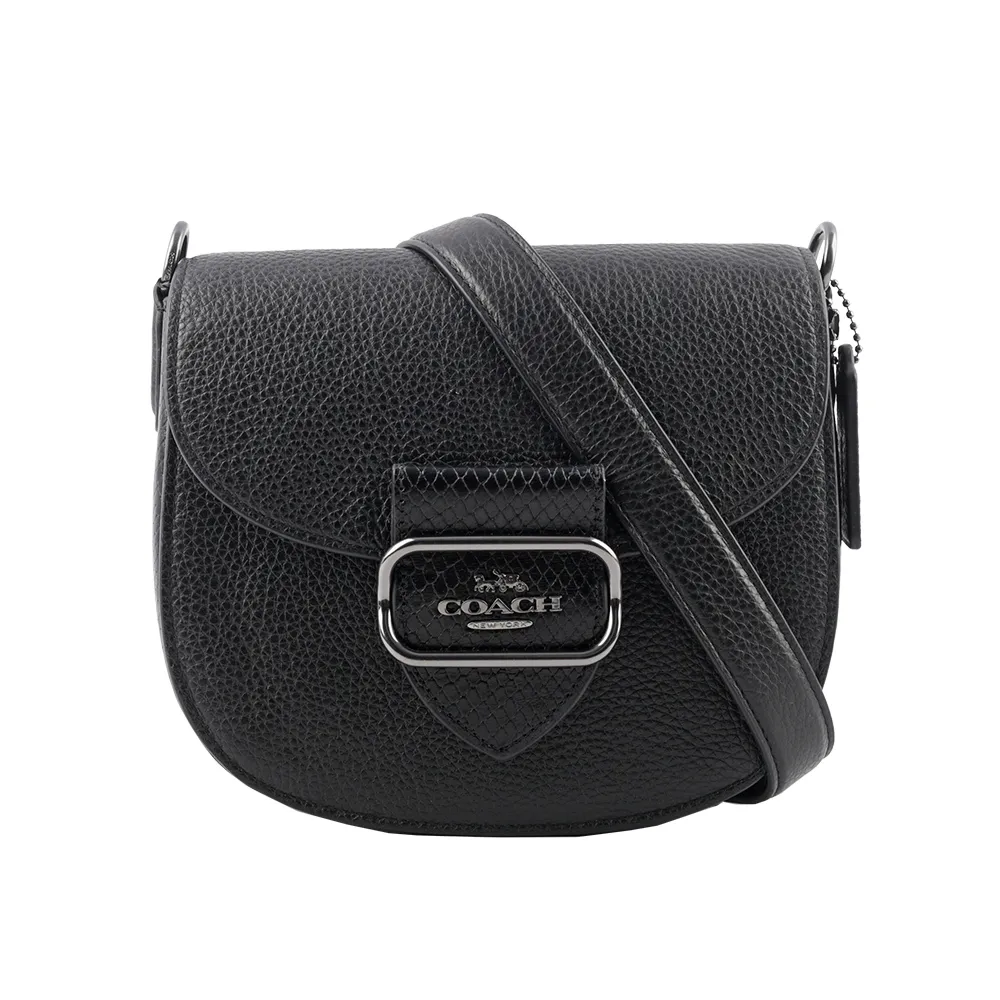 【COACH】Morgan 方形馬車標誌浮雕牛皮馬鞍包(午夜藍) 歷史價格詳細信息