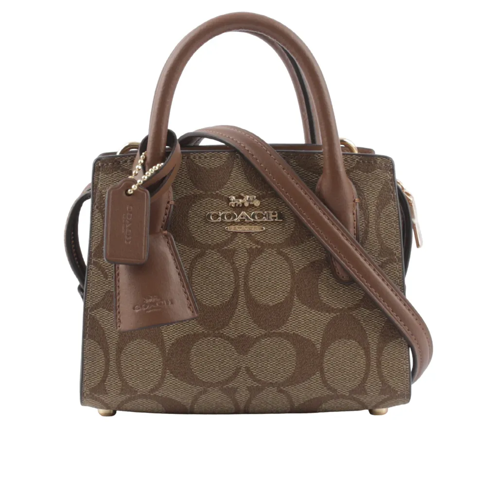 COACH CO974 ANDRE 滑面皮革迷你兩用小廢包.黑 歷史價格詳細信息