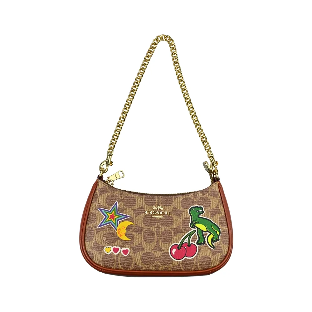 【COACH】立體C LOGO皮革壓紋拉鍊發財零錢長夾(深咖) 歷史價格詳細信息