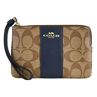 【COACH】新款PVC直條皮革手拿包(卡其白) 歷史價格詳細信息