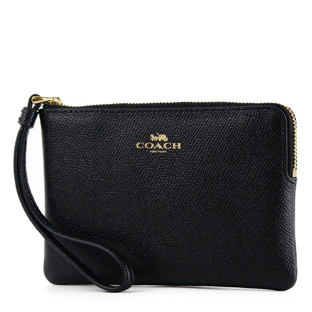 【COACH】素面防刮皮革手拿包-午夜藍 歷史價格詳細信息