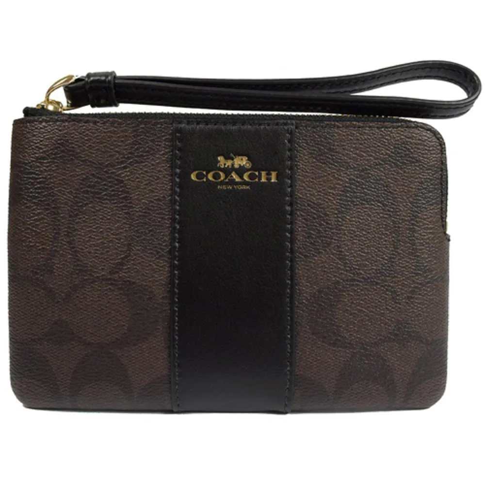 COACH 58032 馬車LOGO烙印防刮皮革零錢包/手拿包.灰褐 歷史價格詳細信息