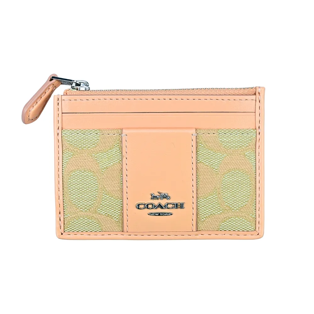 COACH卡其C Logo花印酒紅真皮摺口手掛手機袋長夾 歷史價格詳細信息