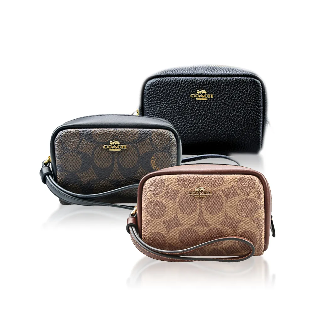 Coach 手拿包 零錢包 藍綠 防刮 PVC 材質 現貨 附購買收據 正品 原廠 歷史價格詳細信息