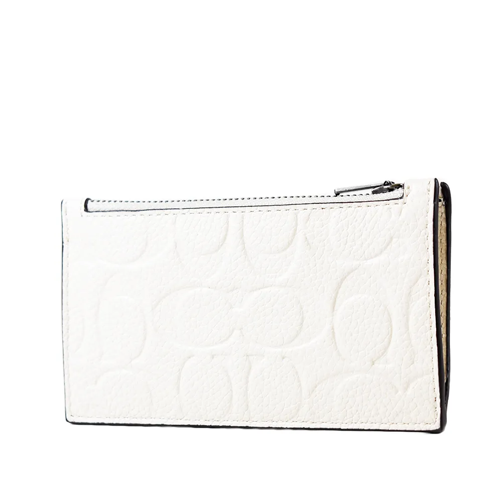 COACH 男款 浮雕LOGO前拉鍊皮革斜背包-黑色 歷史價格詳細信息