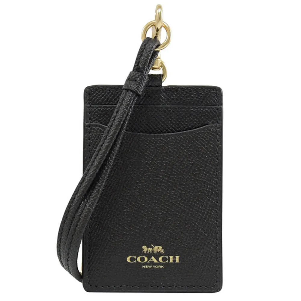 COACH LOGO馬車防刮皮革證件套票卡夾(黑色) F57311 IMBLK 歷史價格詳細信息