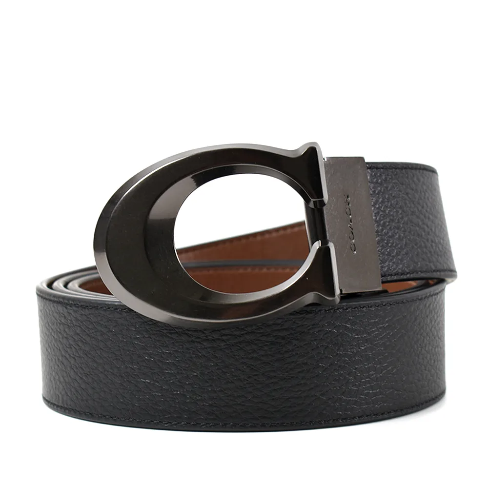 COACH鐵灰黑C Logo藍邊真皮上釦三摺內拉鍊袋短夾 歷史價格詳細信息