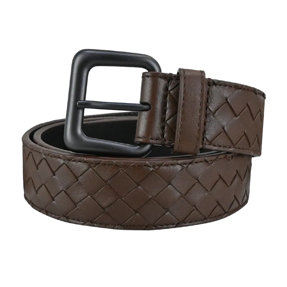 BOTTEGA VENETA 經典編織小牛皮腰帶/皮帶(藍綠) 歷史價格詳細信息