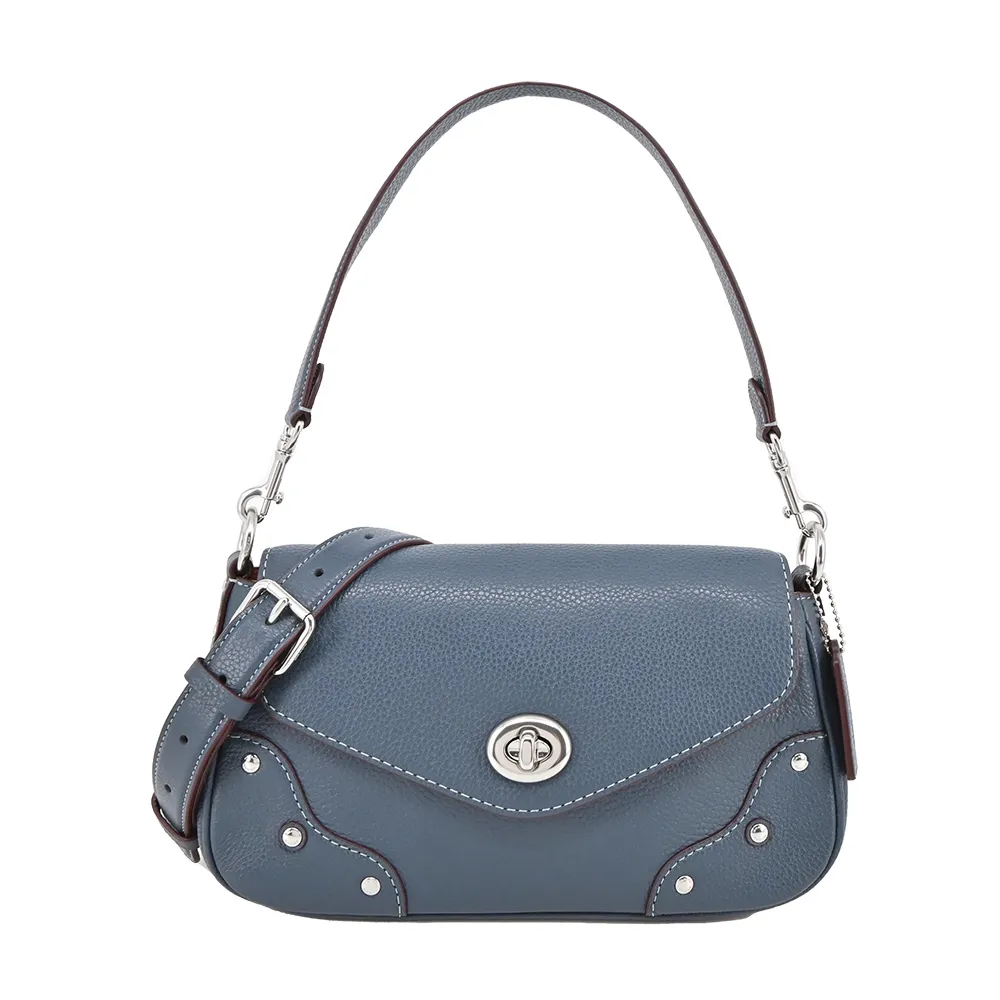 COACH MILLIE 轉釦牛皮拼接PVC肩/斜背兩用包(卡其木紅) 歷史價格詳細信息