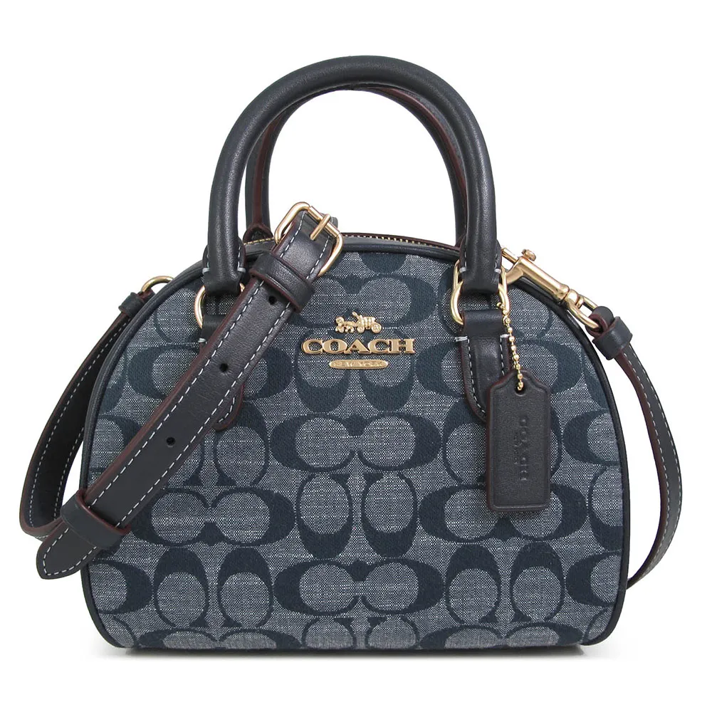 COACH SYDNEY 金馬車LOGO霧霾藍色鵝卵石紋皮革貝殼兩用包 歷史價格詳細信息