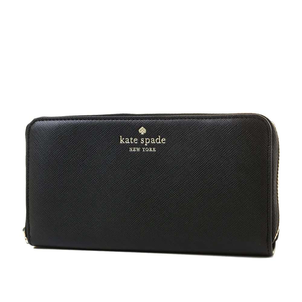 KATE SPADE 防刮皮革拉鍊長夾-黑色 歷史價格詳細信息