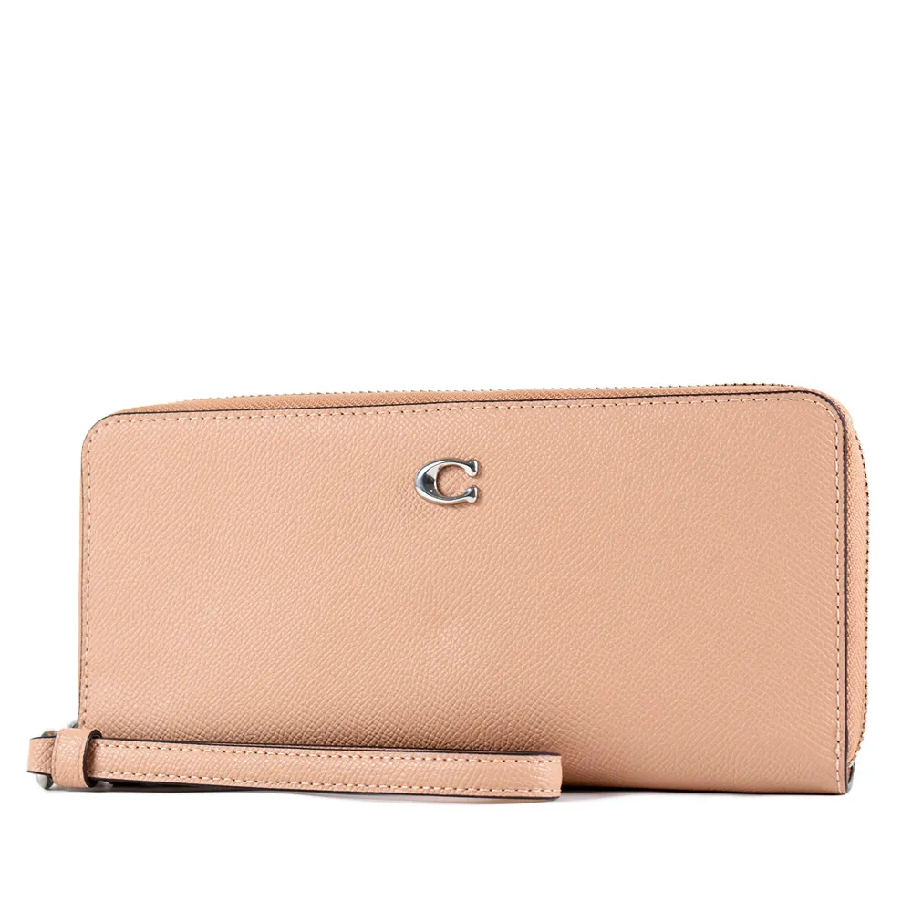 COACH 專櫃款 防刮皮革手掛式全開拉鍊長夾-煙燻棕 歷史價格詳細信息