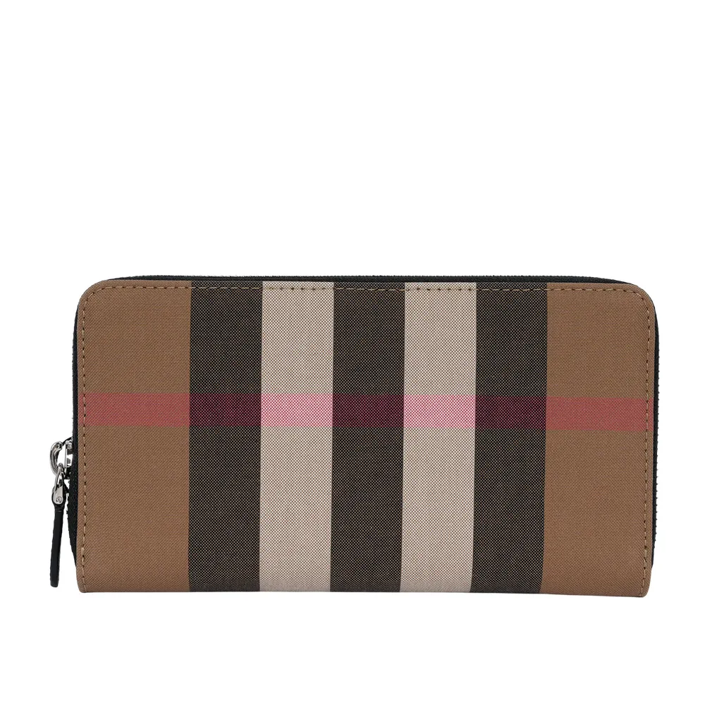 BURBERRY 8084501 Hampshire 經典格紋拼接牛皮翻蓋斜背方包.深藍 歷史價格詳細信息