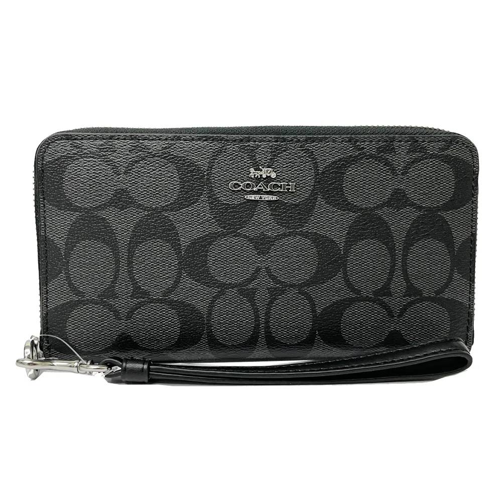 【COACH】C LOGO拉鍊零錢袋2合一短夾(深咖/焦糖) 歷史價格詳細信息