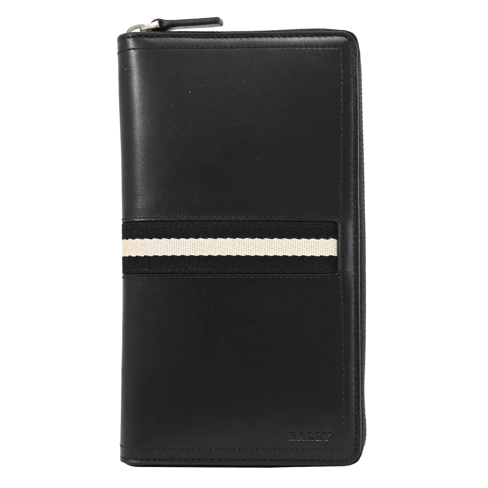 BALLY 6233897 TOLLEN 經典織帶小牛皮8卡短夾.深藍 歷史價格詳細信息