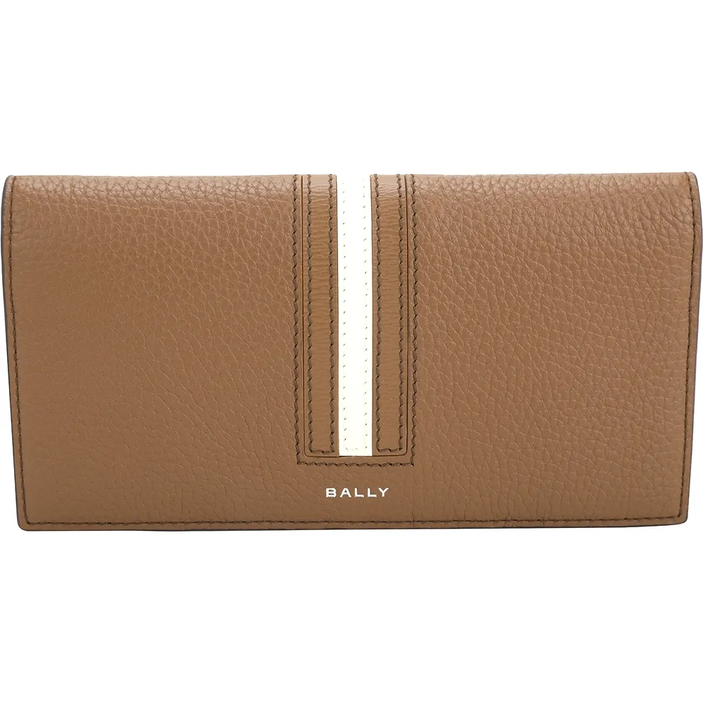 BALLY Ribbon 紅白條紋牛皮ㄇ形拉鍊卡包/零錢包(黑色) 6306560 歷史價格詳細信息