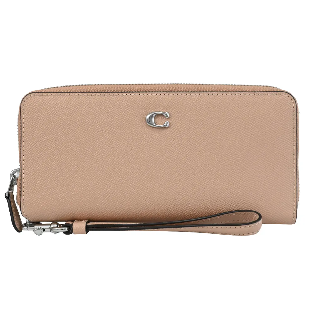 COACH裸粉紅邊全皮馬車方釦翻蓋三摺中夾 歷史價格詳細信息