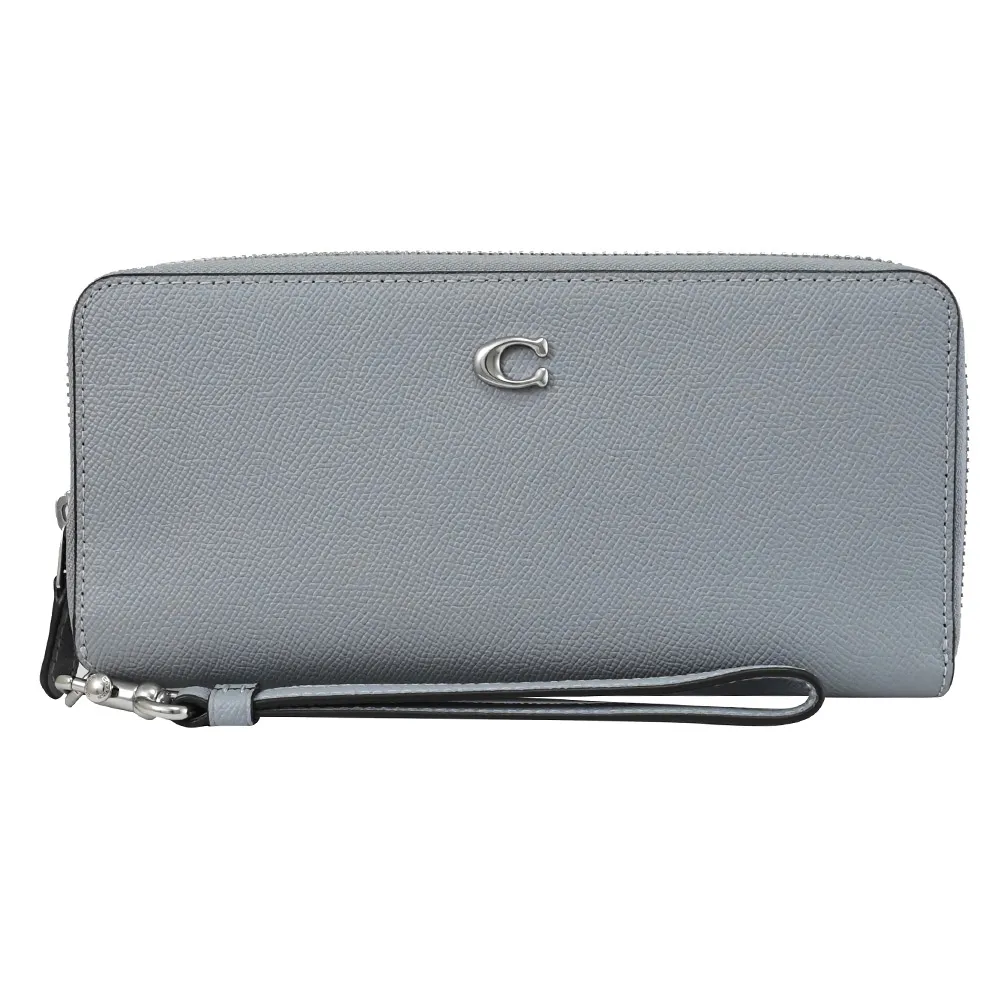 COACH C7184 簡約LOGO皮革手掛式拉鍊長夾.裸膚 歷史價格詳細信息