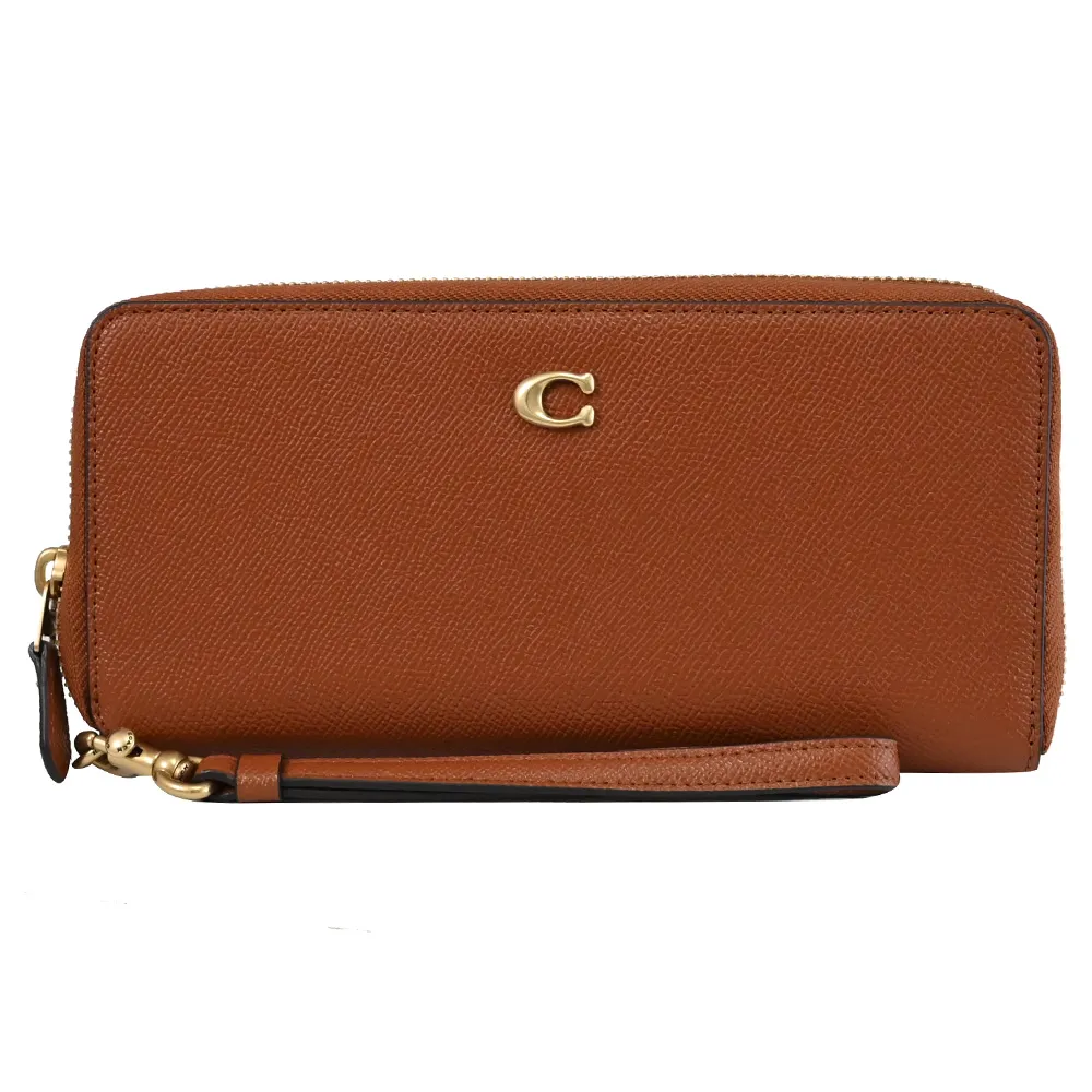 COACH C7184 簡約LOGO皮革手掛式拉鍊長夾.裸膚 歷史價格詳細信息