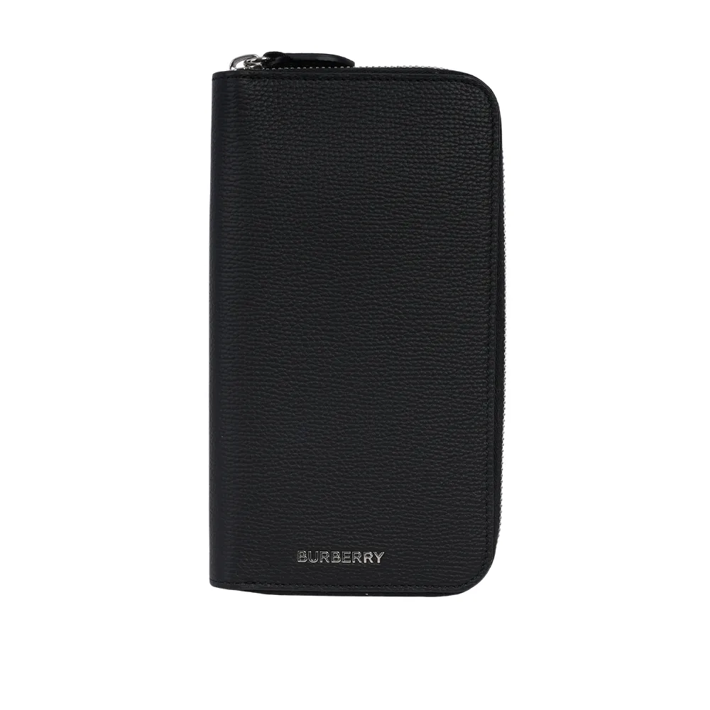 BURBERRY 8084071 金屬LOGO牛皮拉鍊長夾.黑 歷史價格詳細信息