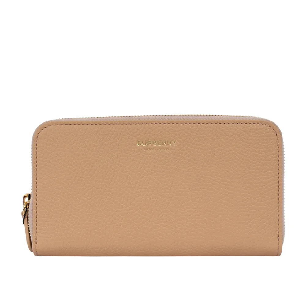 BURBERRY Logo 燙印小牛皮對開零錢袋短夾(黑色) 8014656 歷史價格詳細信息