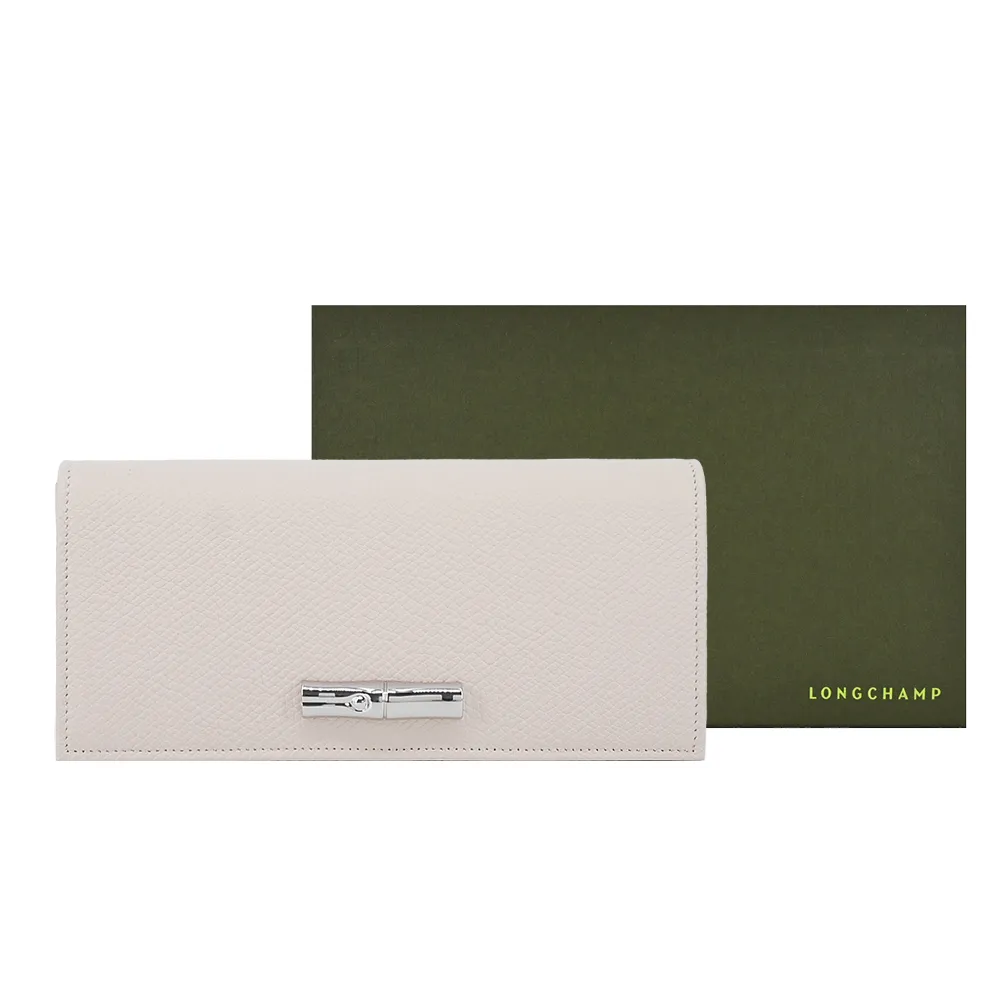 LONGCHAMP LE ROSEAU系列竹節雛菊刺繡帆布斜背水桶包(迷你/燕麥) 歷史價格詳細信息