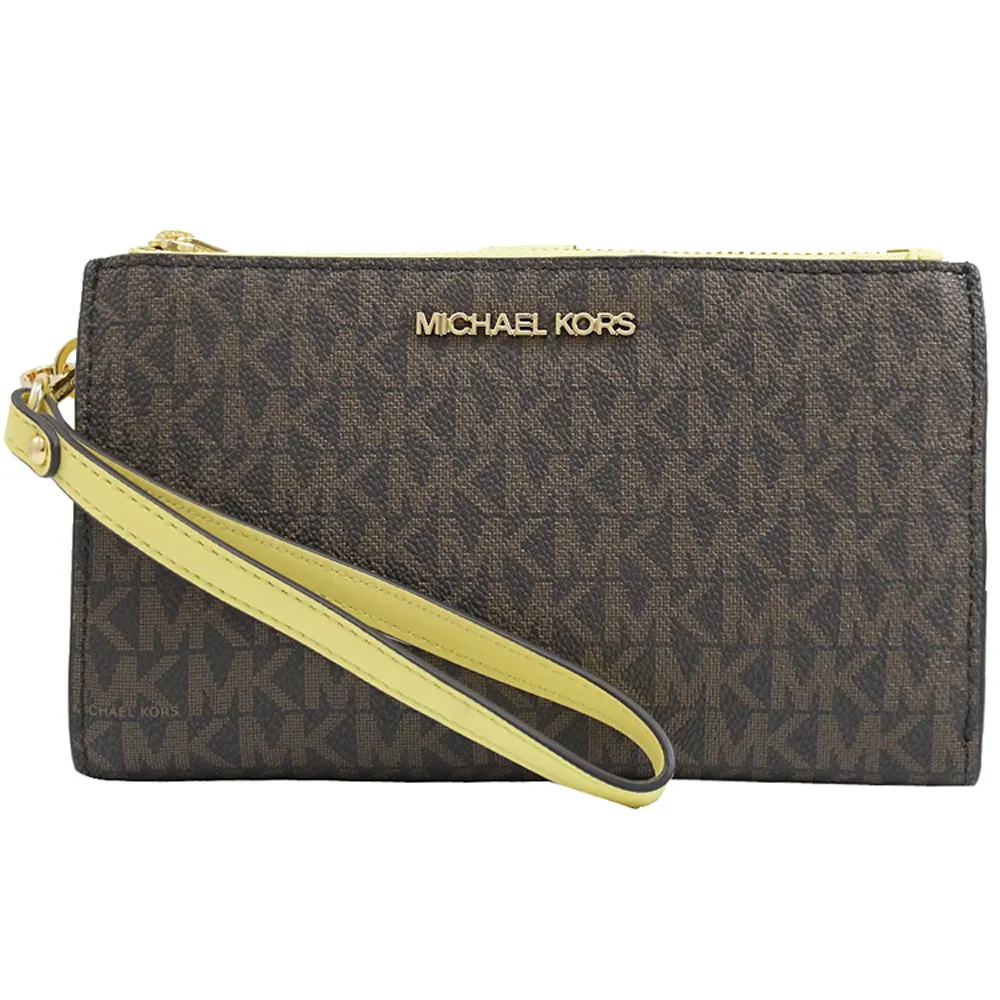 MICHAEL KORS Jet Set Travel 手提拉鍊中夾.黑銀 歷史價格詳細信息