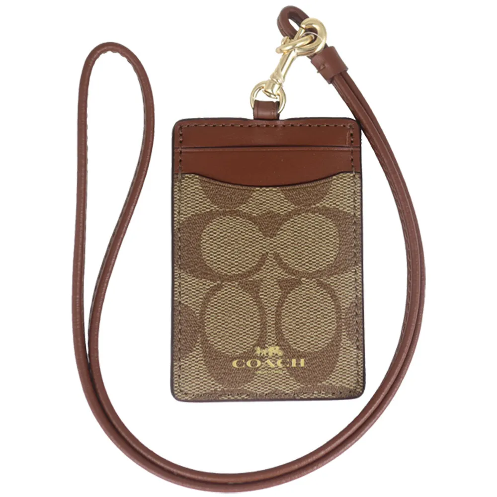 【COACH】防水帆布刺繡布標提把拉鍊長夾(咖啡色) 歷史價格詳細信息