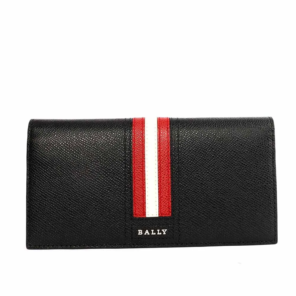BALLY 防刮牛皮紅白條紋ㄇ型拉鏈長夾(黑) 6218049 BLK 歷史價格詳細信息