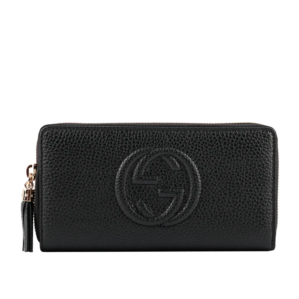 GUCCI 黑色 牛皮 護照夾 含證件夾 皮夾㊣二手真品(近新) 低價 有CHANEL/LV 義大利製 歷史價格詳細信息