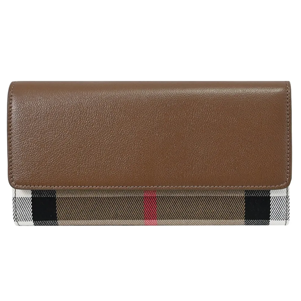 BURBERRY Halton 大格紋帆布及牛皮翻蓋二折長夾(海軍藍) 80845301 歷史價格詳細信息