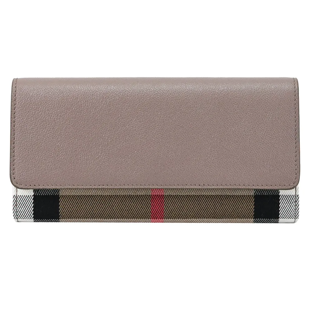 BURBERRY 8084501 Hampshire 經典格紋拼接牛皮翻蓋斜背方包.深藍 歷史價格詳細信息