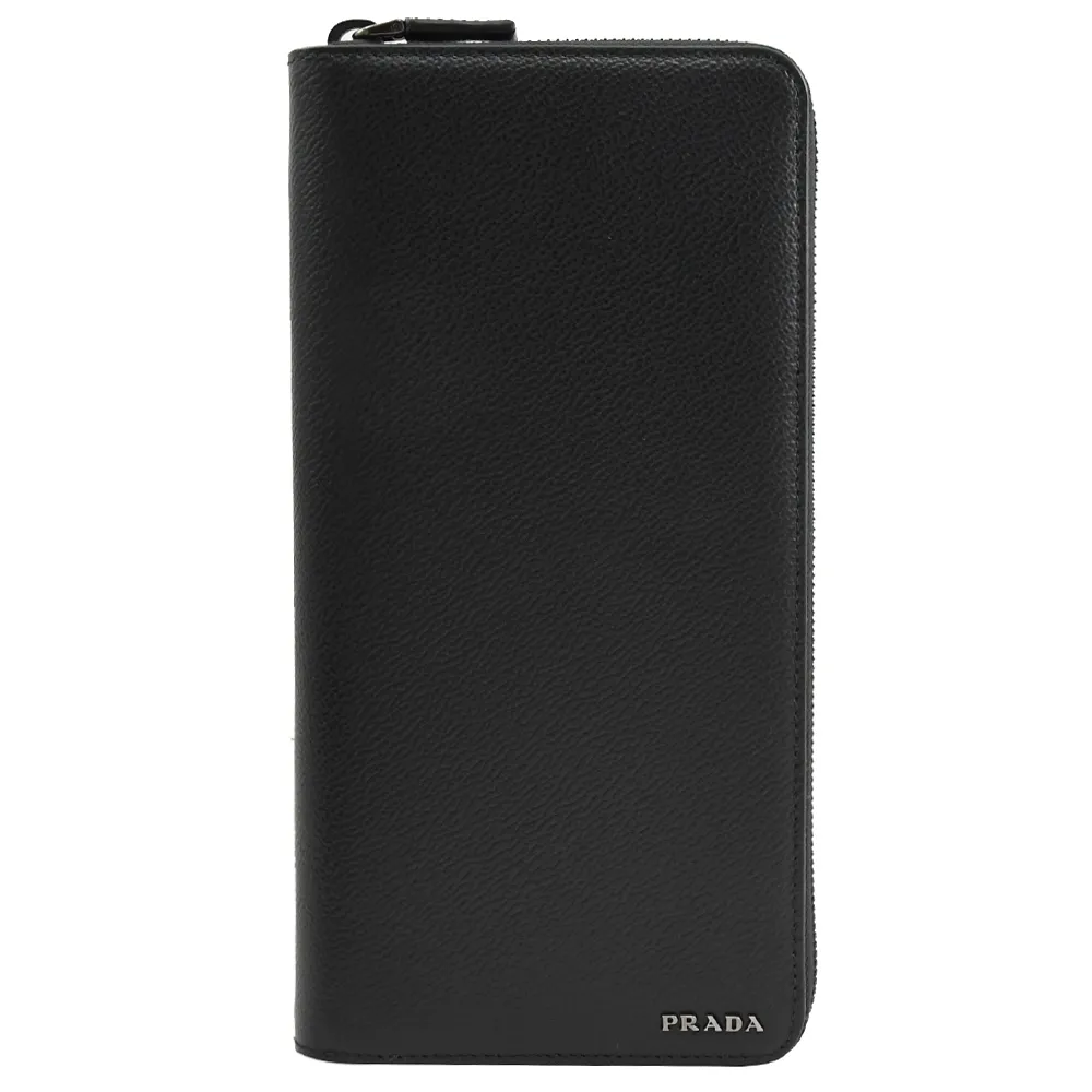 PRADA 金字浮雕Logo防刮牛皮雙釦對開長夾(牡丹粉)_展示品 1MH132 QWA F0505 歷史價格詳細信息