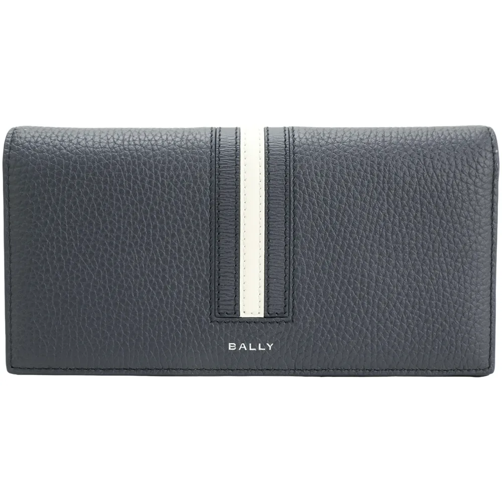 BALLY Ribbon 紅白條紋牛皮ㄇ形拉鍊卡包/零錢包(黑色) 6306560 歷史價格詳細信息