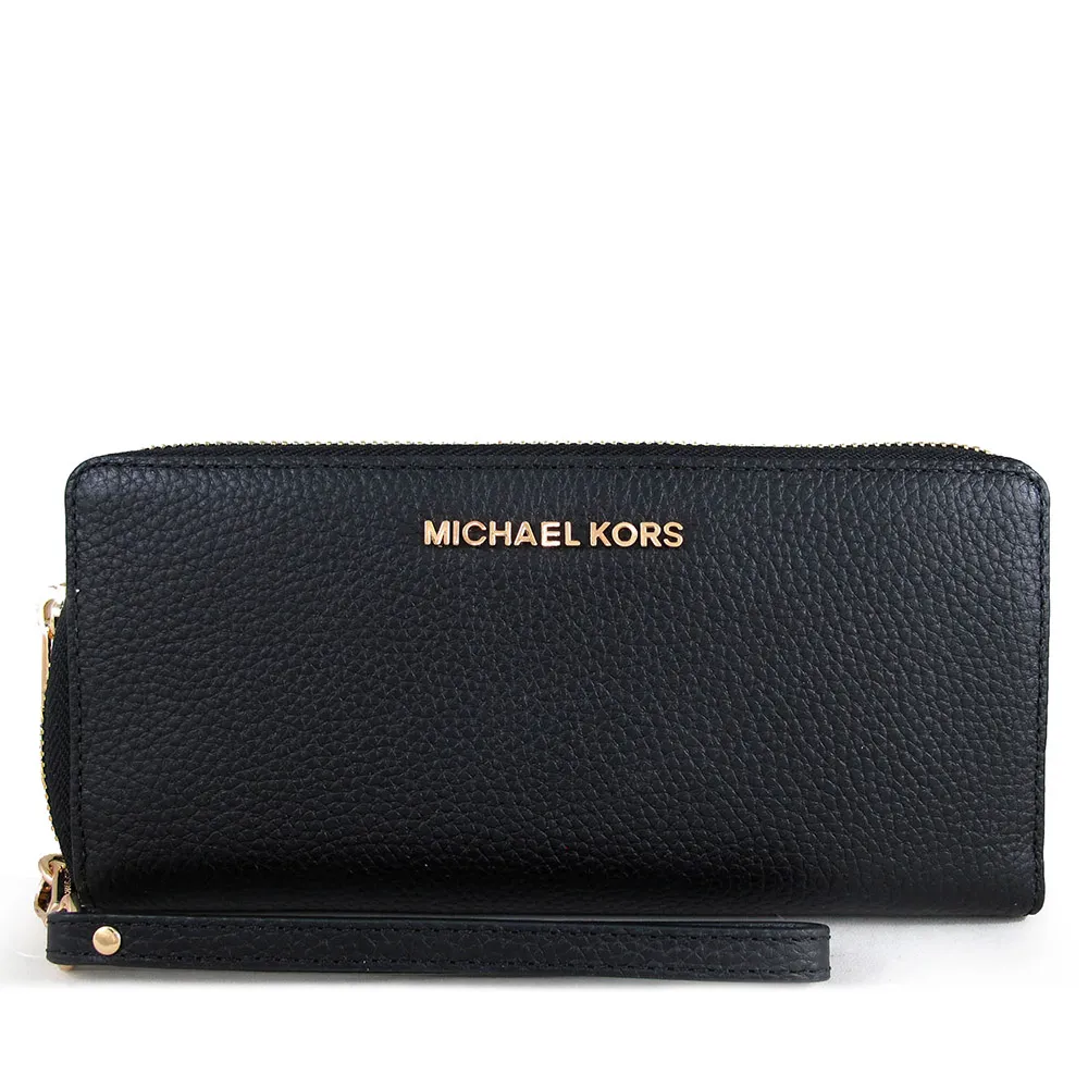 MICHAEL KORS JET SET TRAVEL 金字LOGO黑灰色防刮滿版MK手提式長夾 歷史價格詳細信息